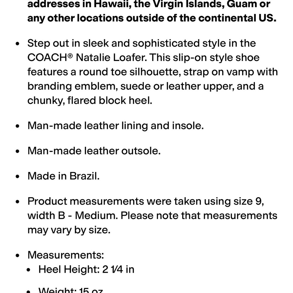 Coach Natalie Black Leather Women’s Loafers with Gold 'C' Accent - Picture 6 of 6